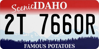 ID license plate 2T7660R