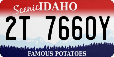 ID license plate 2T7660Y