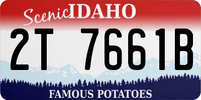 ID license plate 2T7661B