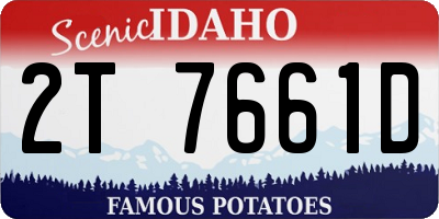 ID license plate 2T7661D