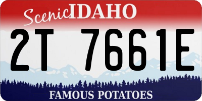 ID license plate 2T7661E