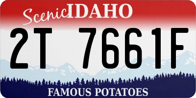 ID license plate 2T7661F