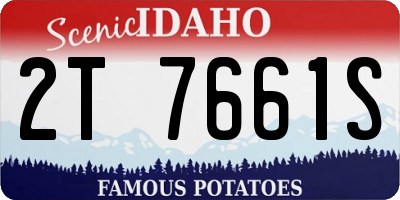 ID license plate 2T7661S