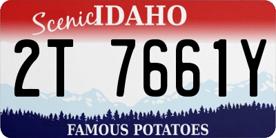 ID license plate 2T7661Y