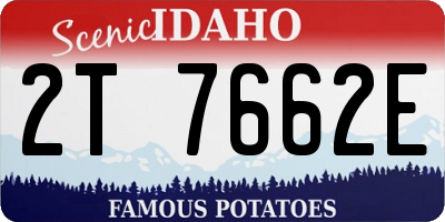 ID license plate 2T7662E