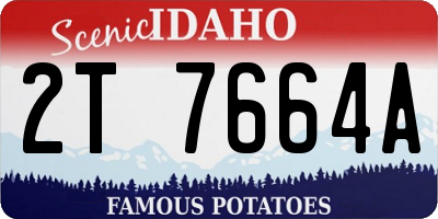 ID license plate 2T7664A