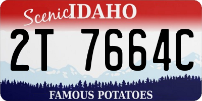 ID license plate 2T7664C