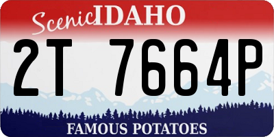 ID license plate 2T7664P