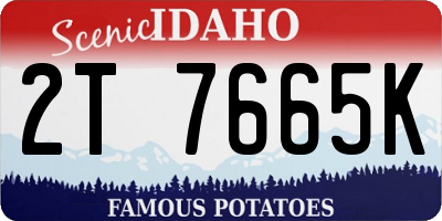 ID license plate 2T7665K