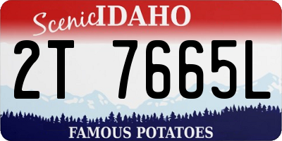 ID license plate 2T7665L