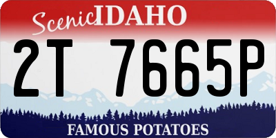 ID license plate 2T7665P