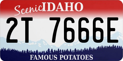 ID license plate 2T7666E