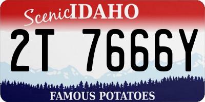 ID license plate 2T7666Y