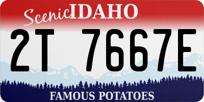 ID license plate 2T7667E