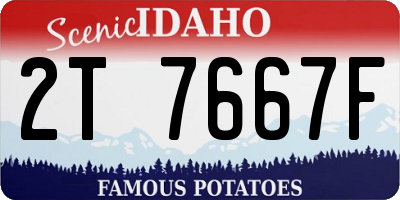 ID license plate 2T7667F