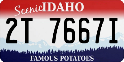 ID license plate 2T7667I