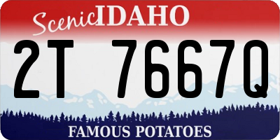 ID license plate 2T7667Q
