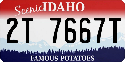 ID license plate 2T7667T