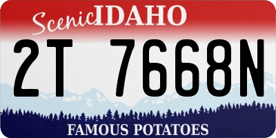 ID license plate 2T7668N