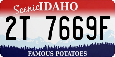 ID license plate 2T7669F