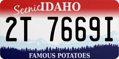ID license plate 2T7669I