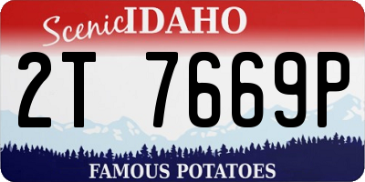 ID license plate 2T7669P