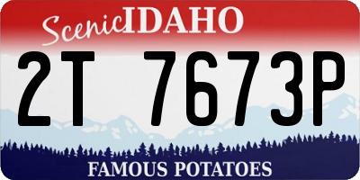 ID license plate 2T7673P