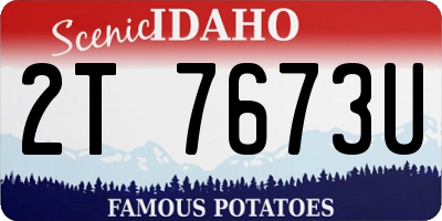 ID license plate 2T7673U