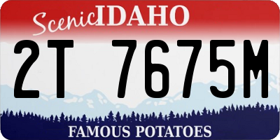 ID license plate 2T7675M