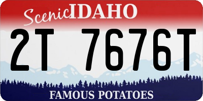 ID license plate 2T7676T