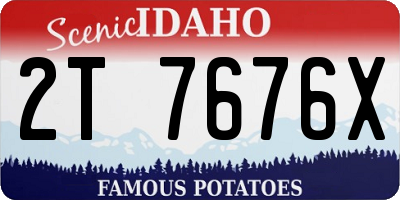 ID license plate 2T7676X