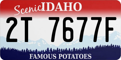 ID license plate 2T7677F