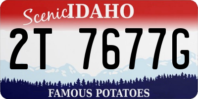 ID license plate 2T7677G