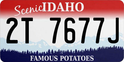 ID license plate 2T7677J