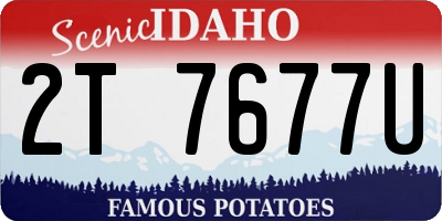 ID license plate 2T7677U