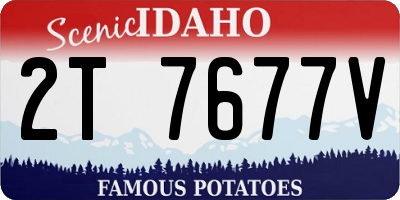 ID license plate 2T7677V