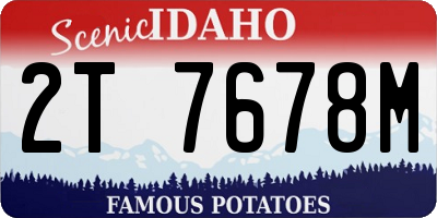 ID license plate 2T7678M