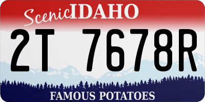 ID license plate 2T7678R