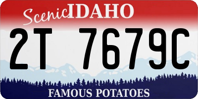 ID license plate 2T7679C