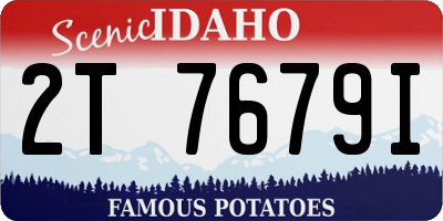 ID license plate 2T7679I