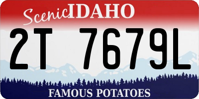 ID license plate 2T7679L