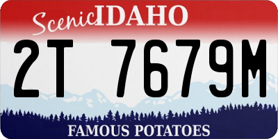 ID license plate 2T7679M