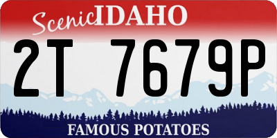 ID license plate 2T7679P