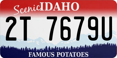 ID license plate 2T7679U