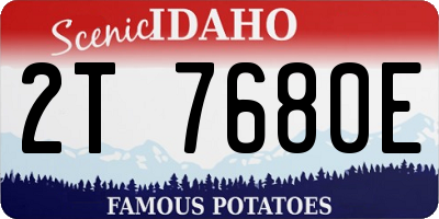ID license plate 2T7680E