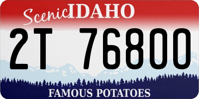 ID license plate 2T7680O