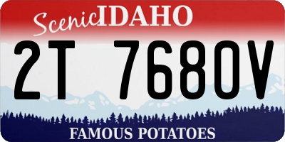 ID license plate 2T7680V