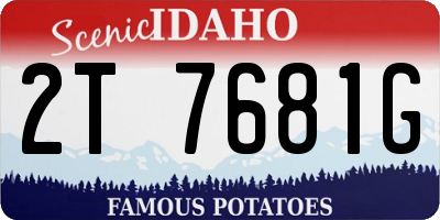 ID license plate 2T7681G