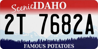 ID license plate 2T7682A
