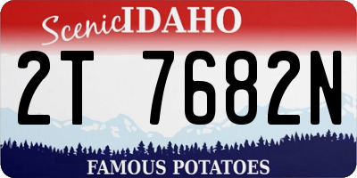 ID license plate 2T7682N